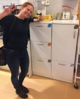 Nu har vi källsorteringsskåp i lilla köket på plan 4:a