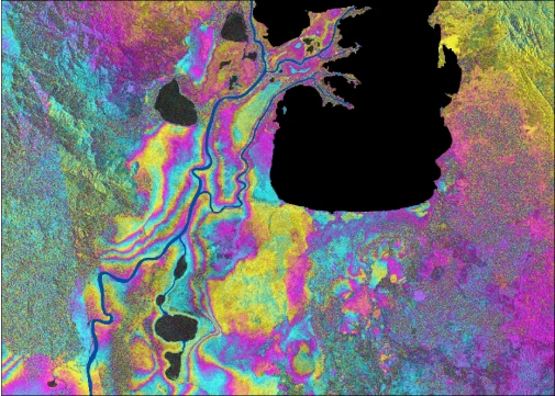 Interferogram Atrato River Colombia. Photo Sebastián Palomino Ángel. Interferogram Atrato River Colombia. Photo Sebastián Palomino Ángel.