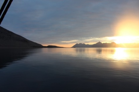 Solnedgång på Grönland, Expedition Ryder 2019. Foto: Björn Gunnarson. Solnedgång på Grönland, Expedition Ryder 2019. Foto: Björn Gunnarson.